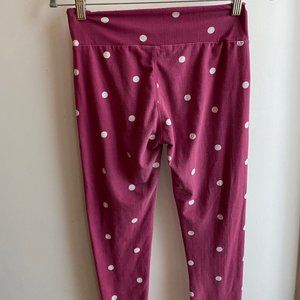 LuLaRoe Pink Polkadot Leggings. One size fits all